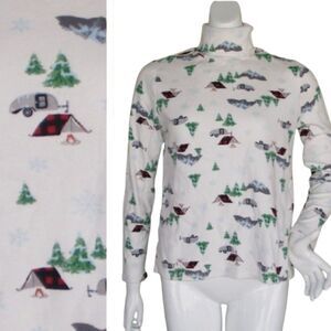 TIME & TRU Turtleneck, L, RV/Tent/Camping theme, Long sleeve